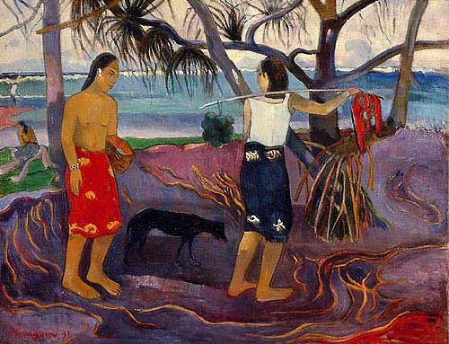 Paul Gauguin Under the Pandanus II France oil painting art